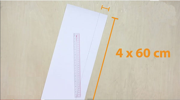 Cắt dải dây bằng giấy 