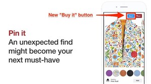 Đi theo xu hướng, Pinterest cũng tích hợp thêm nút mua