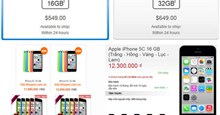 iPhone 5C giảm giá ồ ạt