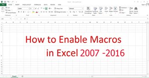 Cách bật, tắt macro trên Excel