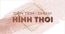 Công thức tính diện tích hình thoi, chu vi hình thoi