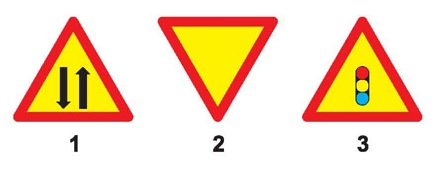 Câu hỏi 11: Biển nào báo hiệu sắp đến chỗ giao nhau nguy hiểm?