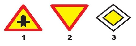 Câu hỏi 12: Biển nào báo hiệu giao nhau với đường ưu tiên?