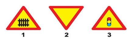 Câu hỏi 11: Biển nào báo hiệu giao nhau có tín hiệu đèn?