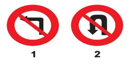 Câu hỏi 14: Khi gặp biển nào xe được rẽ trái?