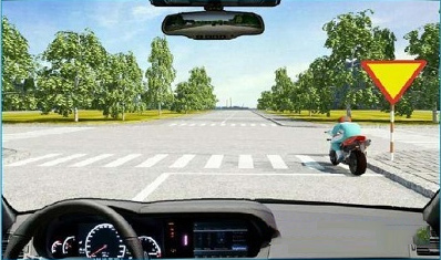 Câu hỏi 19: Bạn có được phép vượt xe mô tô phía trước không?