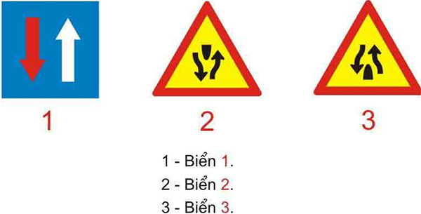 Câu hỏi 21: Biển nào báo hiệu đường đôi?