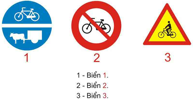 Câu hỏi 23: Biển nào cấm xe đạp đi vào?