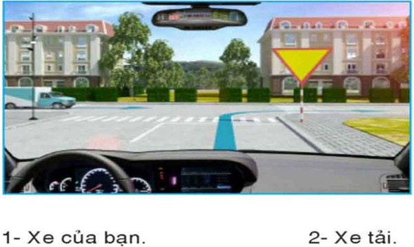 Câu hỏi 28: Xe nào đi trước là đúng quy tắc giao thông?