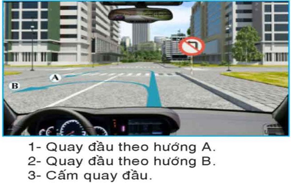 Câu hỏi 29: Người lái xe có thể quay đầu xe như thế nào là đúng quy tắc giao thông?