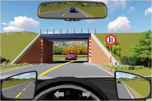 Câu hỏi 22: Xe nào phải nhường đường trong trường hợp này?