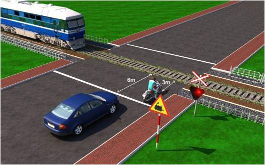 Câu hỏi 25: Xe nào dừng đúng theo quy tắc giao thông?
