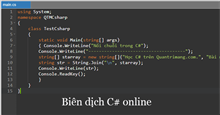 Viết code C# online