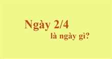 Ngày 2/4 là ngày gì?