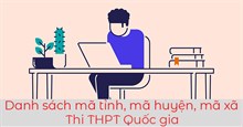 Danh sách mã tỉnh, mã huyện, mã xã điền phiếu đăng ký dự thi tốt nghiệp THPT 2021