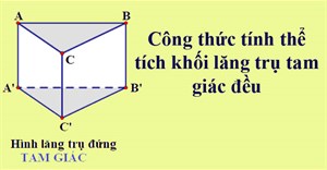 Công thức tính thể tích khối lăng trụ đứng, hình lăng trụ