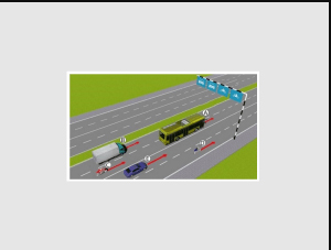 Câu số 27: Trong hình dưới, những xe nào vi phạm quy tắc giao thông ?