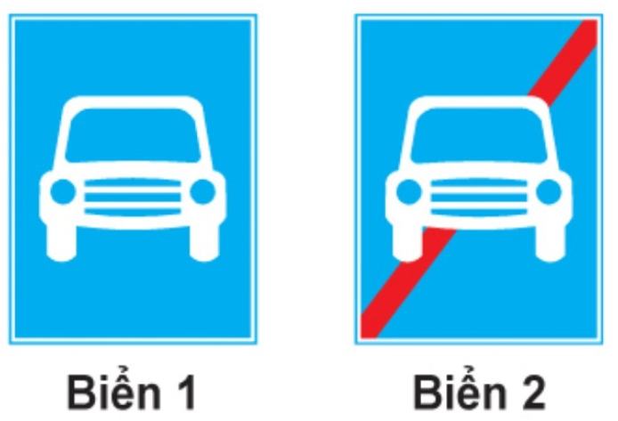 22. Biển nào báo hiệu “ Hết đường dành cho xe ô tô”?