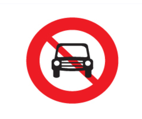 3. Biển báo hiệu có dạng hình tròn, viền đỏ, nền trắng, trên nền có hình vẽ dược chữ số, chữ viết màu đen là loại biển gì dưới đây?