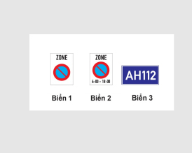Câu số 22: Biển nào chỉ dẫn tên đường trên các tuyến đường đối ngoại ?