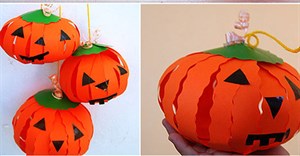 4 cách làm quả bí ngô Halloween bằng giấy