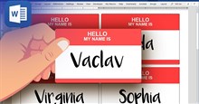 Cách tạo thẻ tên trong Word