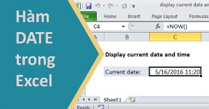 Hàm DATE: Chuyển các số thành định dạng ngày hợp lệ