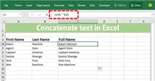 Hàm CONCATENATE: Nối nội dung các ô trong Excel thành văn bản mới