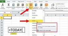 Hàm TODAY trong Excel