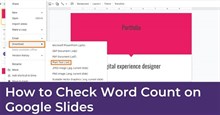 Cách đếm số từ trong Google Slides