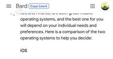Android hay iOS tốt hơn? Bard trả lời một câu gây sốt cho các kỹ sư Google