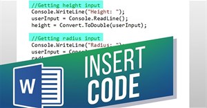 Hướng dẫn chèn code trong Word