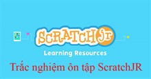 Trắc nghiệm ScratchJR: Màn hình mở đầu và kết thúc câu trắc nghiệm