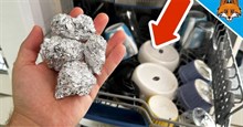 Đặt một quả bóng giấy bạc vào máy rửa bát, điều bất ngờ sẽ xảy ra