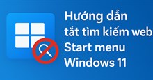 Hướng dẫn tắt tìm kiếm web Start menu Windows 11