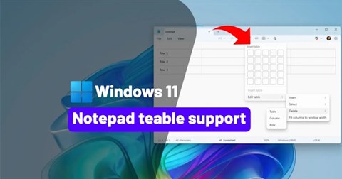 Video hướng dẫn chi tiết tạo bảng trong Notepad