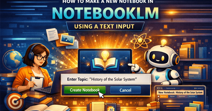 Hướng dẫn tạo Sổ ghi chú mới trong NotebookLM bằng dán văn bản đã sao chép