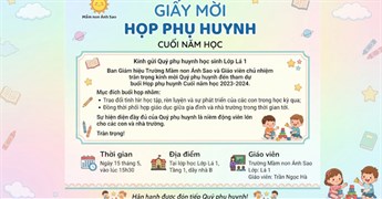 Prompt tạo giấy mời họp phụ huynh các cấp học