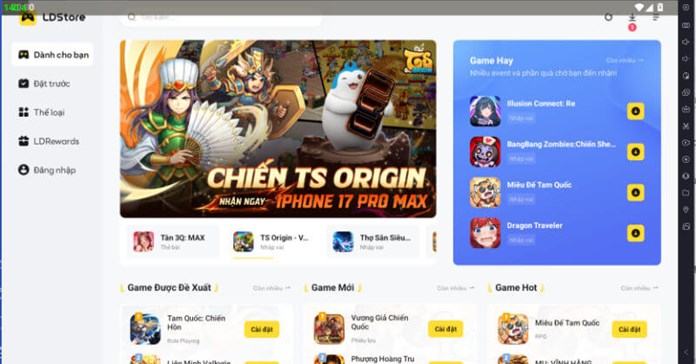 LDPlayer 14: Tái định nghĩa hiệu năng chơi game Mobile trên PC