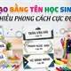 Prompt tạo bảng tên học sinh mầm non nhiều phong cách
