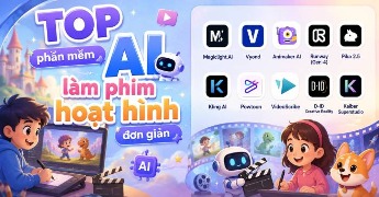 TOP phần mềm AI làm phim hoạt hình đơn giản
