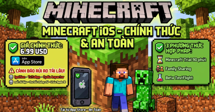 Hướng dẫn tải Minecraft trên iPhone