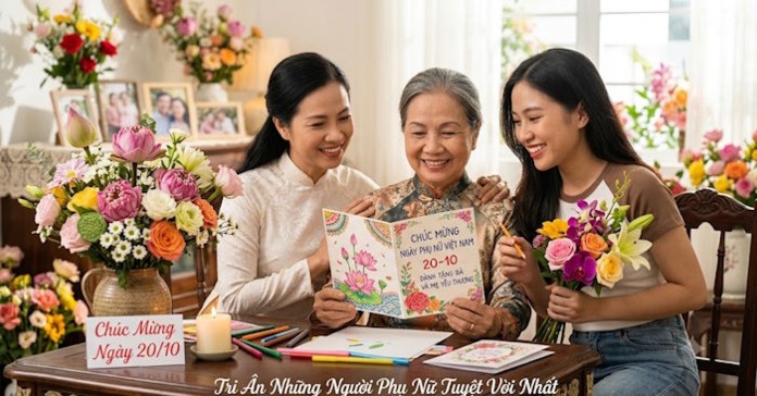 15+ prompt tạo thiệp 20/10 chúc mừng Ngày phụ nữ Việt Nam